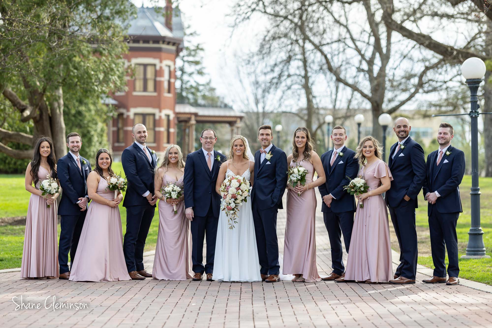 Bridal Party at Naper Settlement in Naperville IL.
